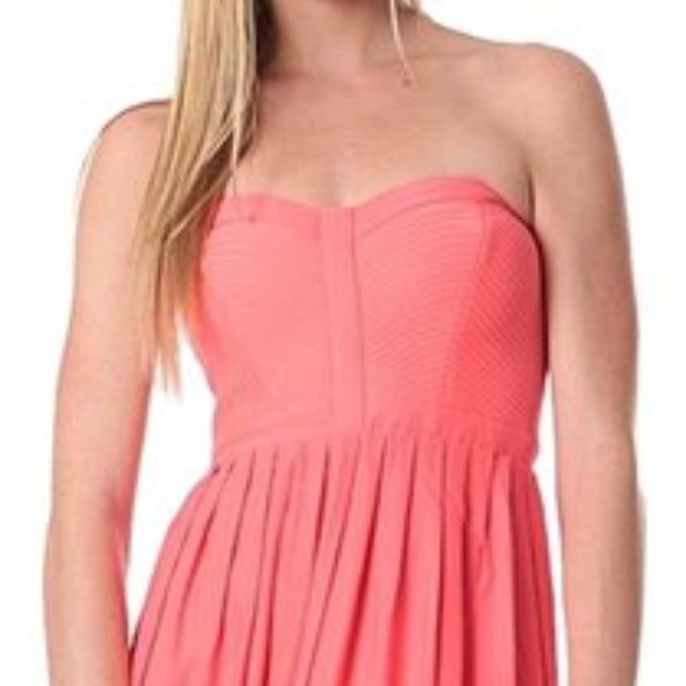 Parker 'Bayou' Strapless Silk Maxi Dress, Coral